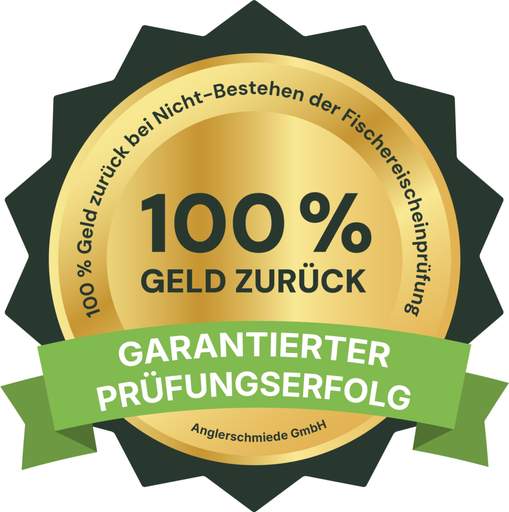 Anglerschmiede Geld-zurück-Garantie Siegel